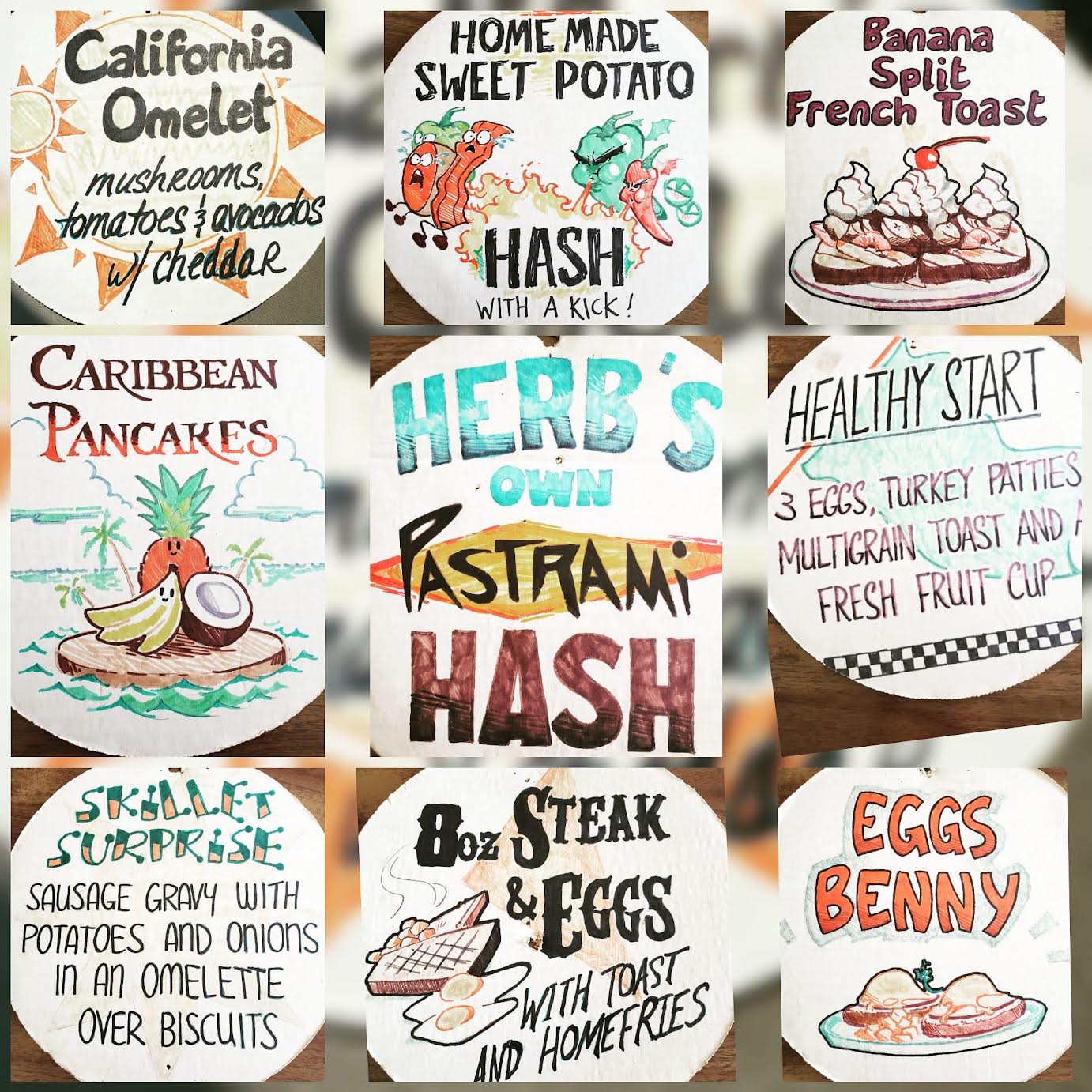 The illustrated specials board