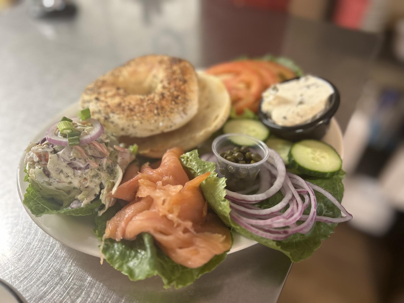 Bagel breakfast platter