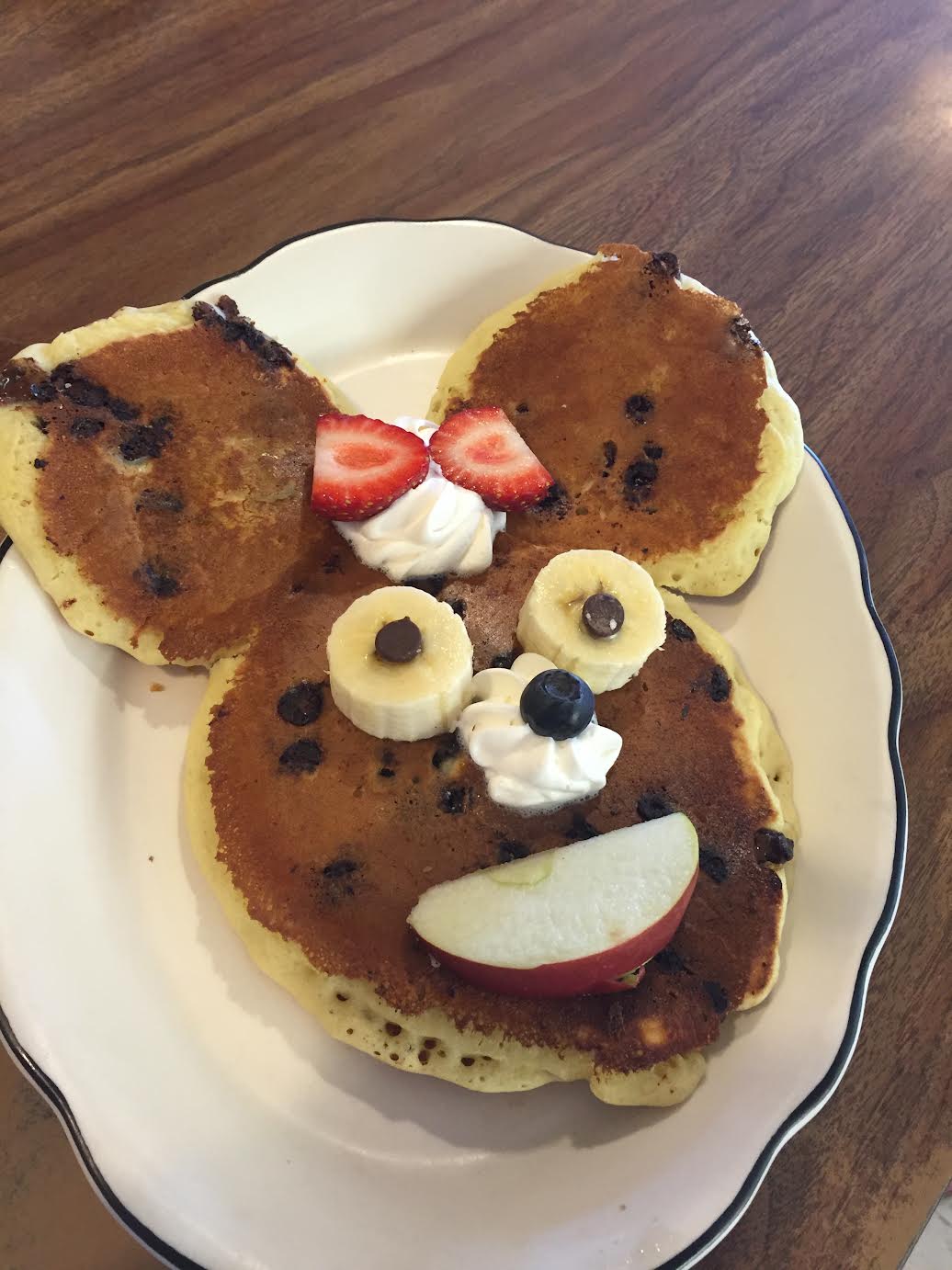 A playful pancake breakfast